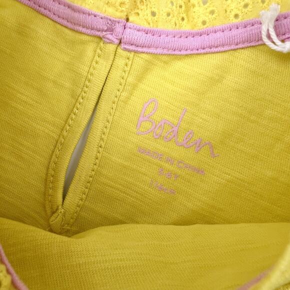 NWT Boden Yellow Heart Pocket Tee - Picture 3 of 5